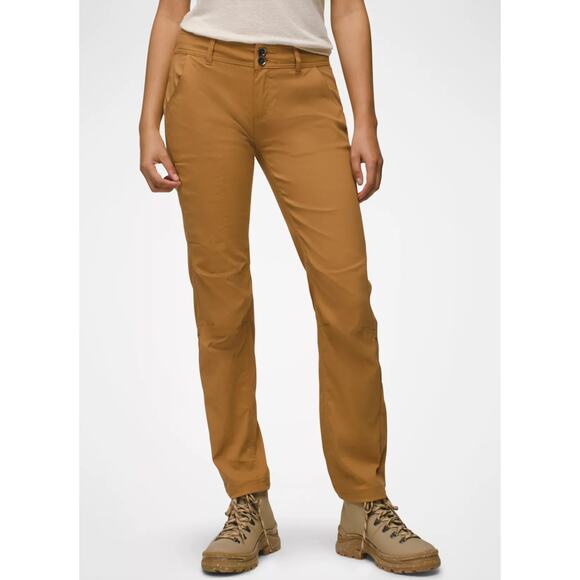 prAna Womens Halle Straight Pants 14 Mid Rise Stretch Wicking Outdoor Earthbound - Picture 1 of 3